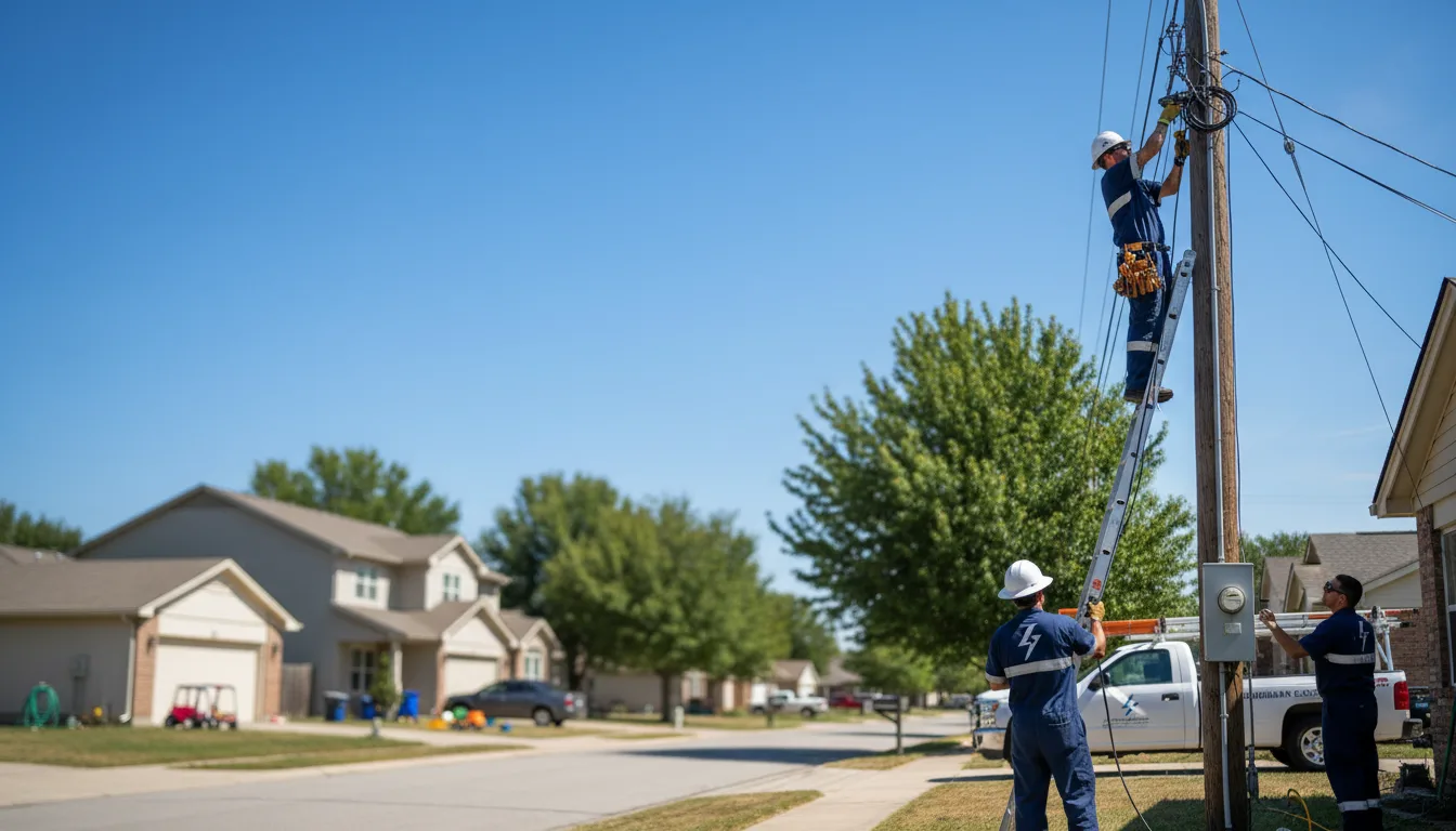 Residential electrician providing installation services in Lenapah, OK